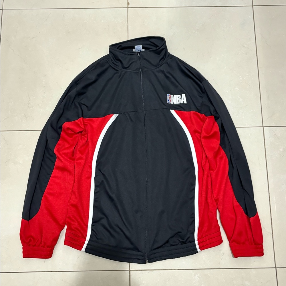 NBA Elevation y2k Zip Up jacket sweater Basketball retro red vintage black M